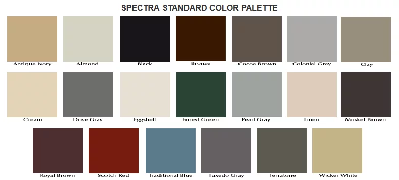 Spectra gutter color palette